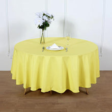 Polyester Round Tablecloth in Yellow 90 Inch