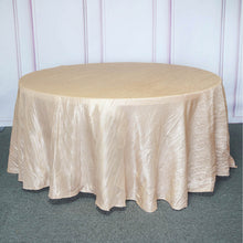 Round Pink Accordion Crinkle Taffeta Fabric Tablecloth 120 Inch