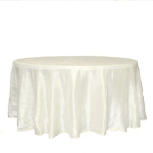 Round Tablecloth 120 Inch Ivory Accordion Crinkle Taffeta Fabric