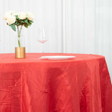 120inch Red Accordion Crinkle Taffeta Round Tablecloth