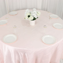 132 Inch Round Tablecloth In Blush Rose Gold
