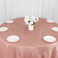 Crinkle Taffeta Dusty Rose Tablecloth 132 Inch Round