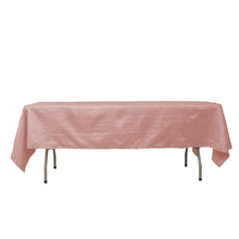 60 Inch x 102 Inch Dusty Rose Tablecloth With Crinkle Taffeta
