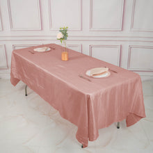 Dusty Rose Accordion Taffeta Tablecloth 60 Inch x 102 Inch