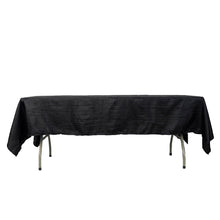 Accordion Crinkle Taffeta 60 Inch x 102 Inch Rectangle Tablecloth Black