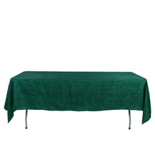 Hunter Emerald Green Accordion Crinkle Taffeta 60 Inch x 102 Inch Rectangle Tablecloth 