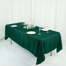 Accordion Crinkle Taffeta Rectangle Tablecloth in Hunter Emerald Green Color 60 Inch x 102 Inch