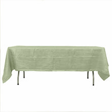 60x102inch Sage Green Accordion Crinkle Taffeta Rectangle Tablecloth