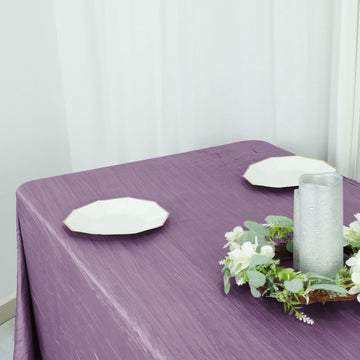 Complete Your Event Decor with the Violet Amethyst Accordion Rectangular Tablecloth