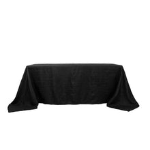Black 90 Inch x 132 Inch Rectangle Tablecloth Accordion Crinkle Taffeta