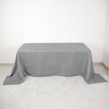Rectangular Silver Accordion Crinkle Taffeta Fabric Tablecloth 90 Inch x 132 Inch