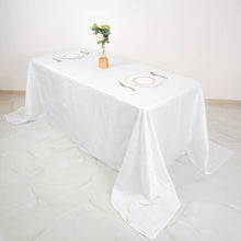 90 Inch x 132 Inch Rectangular Tablecloth White Accordion Crinkle Taffeta