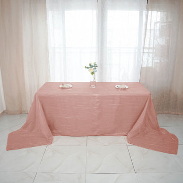 Create an Unforgettable Event with the Dusty Rose Accordion Crinkle Taffeta Tablecloth