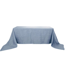 90 Inch x 156 Inch Accordion Crinkle Taffeta Dusty Blue Tablecloth