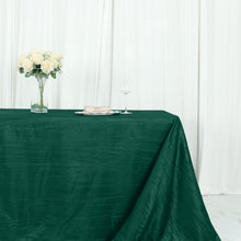 Hunter Emerald Green Accordion Crinkle Taffeta 90 Inch x 156 Inch Rectangle Tablecloth 