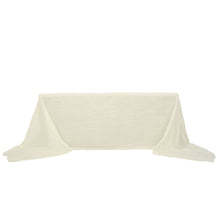 Rectangular Tablecloth 90 Inch x 156 Inch Ivory Accordion Crinkle Taffeta Fabric