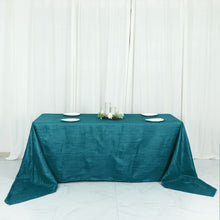 Accordion Crinkle Taffeta Rectangle Tablecloth in Teal Color 90 Inch x 156 Inch