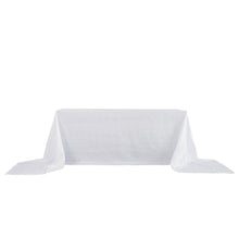 90 Inch x 156 Inch Rectangular Tablecloth White Accordion Crinkle Taffeta Fabric