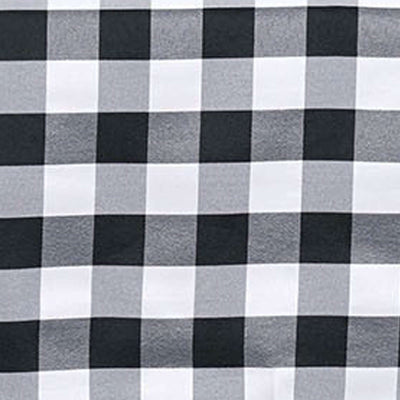Black and white checkered fabric pattern close-up.