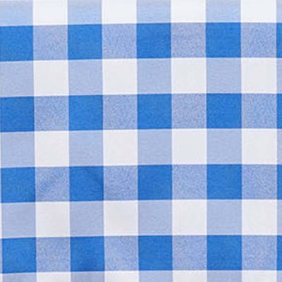 Blue and white gingham fabric pattern