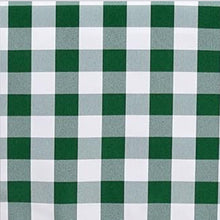 54 Inch Square White/Green Checkered Gingham Table Overlay Buffalo Plaid Polyester#whtbkgd