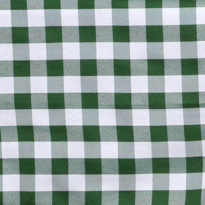 Green and white checked tablecloth pattern.