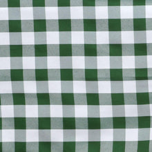 Checkered Gingham Polyester Buffalo Plaid 70 Inch Round White & Green Tablecloth#whtbkgd