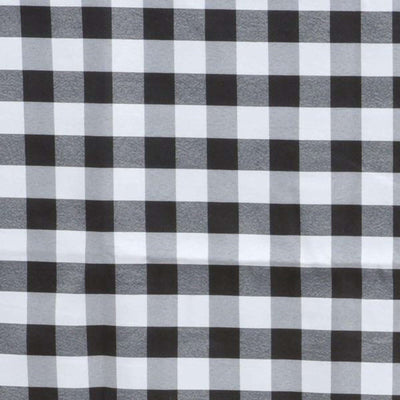 Black and white checkered fabric pattern