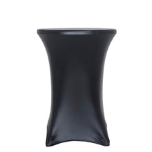 32 Inch Spandex Highboy Cocktail Table Cover Dia Metallic Black