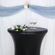 Highboy Cocktail Table Cover 32 Inch Dia Spandex Metallic Black