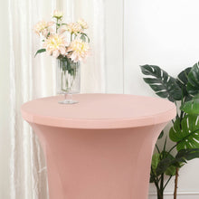 Cocktail Table Cover In Dusty Rose Spandex