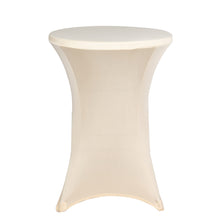 Stretchable Spandex Tablecloth For Cocktail Tables In Beige Color 