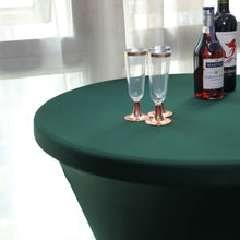 Spandex Cocktail Table Cover In Hunter Green