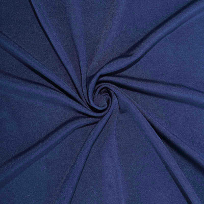 Navy blue fabric with a smooth texture and subtle stretch.