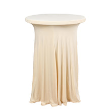 Beige Spandex Table Cover For Cocktail Tables