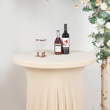 Durable and Stylish Beige Table Cover