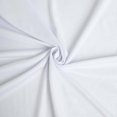White fabric with soft texture and smooth drape.