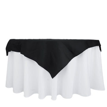 Enhance Your Event with the Seamless Black Square Table Linen