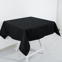 Black Square 100% Cotton Linen Seamless Washable Tablecloth 54 Inch 