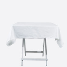 Washable Square 54 Inch White 100% Cotton Linen Seamless Tablecloth 