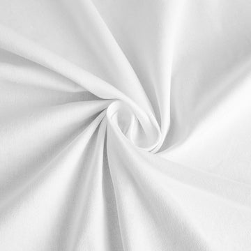 Add Style and Durability to Your Event Tables with the White Square 100% Cotton Linen Seamless Table Overlay 70"