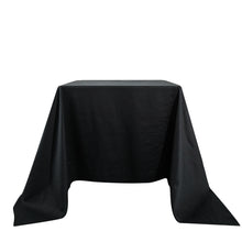 Washable Square 90 Inch Black 100% Cotton Linen Seamless Tablecloth 