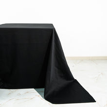 90 Inch Square Black 100% Cotton Linen Seamless Washable Tablecloth 
