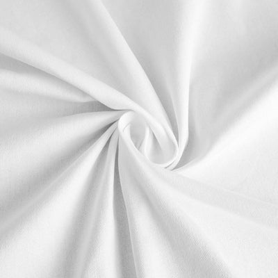 White fabric swirl showcasing soft texture and smooth finish.