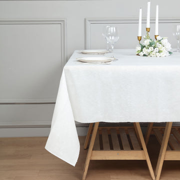 Soft Linen-Feel Disposable Square Tablecloth: Convenience Meets Luxury