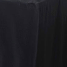 Black Fitted Polyester 4 Feet Rectangular Table Cover#whtbkgd