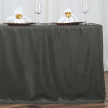 Rectangular Table Cover 6 Feet Long Charcoal Gray Fitted Polyester