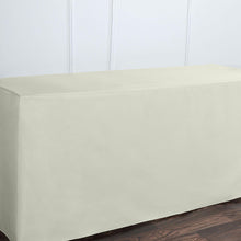 Fitted Table Cover In Ivory Polyester 6 Feet Rectangular