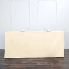 Rectangular Polyester Fitted Cover 6 Feet Beige