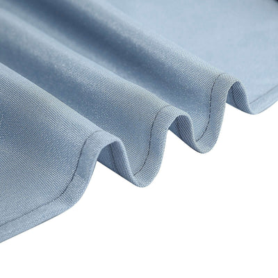 Blue fabric with a smooth texture and folded edges.